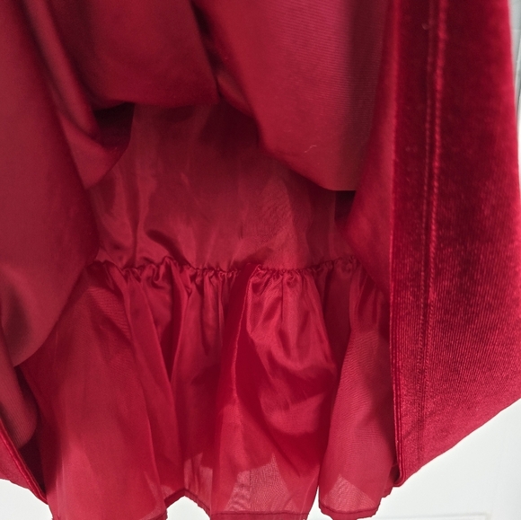 Jessica Ann Velvet Red Girls Dress size 3T Front Bow Party - Picture 8 of 11